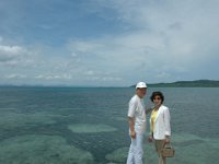 湾の向かいは伊計島方面