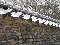 余り見ない、塀ですね。