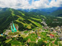 白馬ジャンプ台とまるいしの空撮