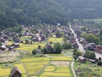 合掌造りの家が沢山見えます。 流石、絶景ポイント！
