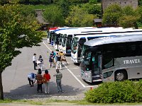 このバスの数！　まだ１０時台です。