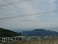 後ろに、富士山の「楽しい旅を」のお見送り！