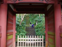 長く、急な階段が有りました