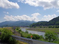 富士川沿いに走ります。もうすぐ身延。