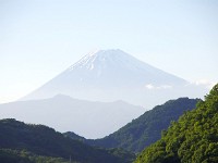 暮れなずむ富士山