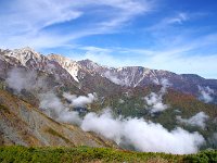 白馬三山と小蓮華・乗鞍を展望