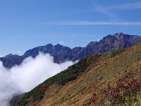 鹿島槍ヶ岳と五竜岳。左端は爺ヶ岳か？