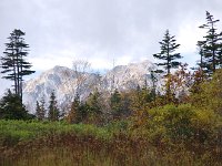 白馬鑓ヶ岳と杓子岳・・・一瞬の光景