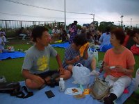 いつもの、花火見物場所