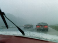 走れない程の豪雨