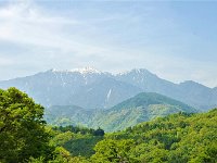 左手には、鳳凰三山と甲斐駒ヶ岳