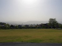 安曇野は霞の中
